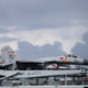 Fighter jets sit on the deck of the Liaoning, the first aircraft carrier commissioned into China's military, arrives in Hong Kong, China, 07 July 2017. The Liaoning, a refitted former Soviet carrier that Beijing bought from a Ukraine shipyard in 1998, is making a 5-days port call to Hong Kong as part of the 20th anniversary celebrations of Hong Kong's return to Chinese sovereignty.